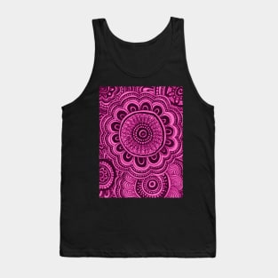 Hot Pink Anemone Flowers Tank Top